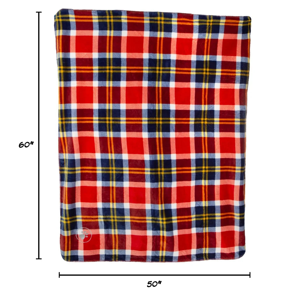 Waterproof Reversible Pet Blanket Furniture Protector Soft Sherpa Plaid Throw Machine Washable Dogs Cats Travel Home