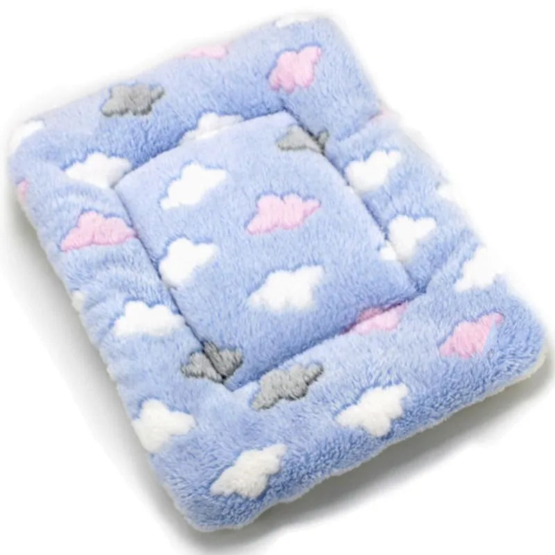 Plush Dog Cat Bed Soft Flannel Pet Blanket Pad Thickened Pet Bed Mat Pets Products Dog Bed For Small Large cat Dogs Carpet