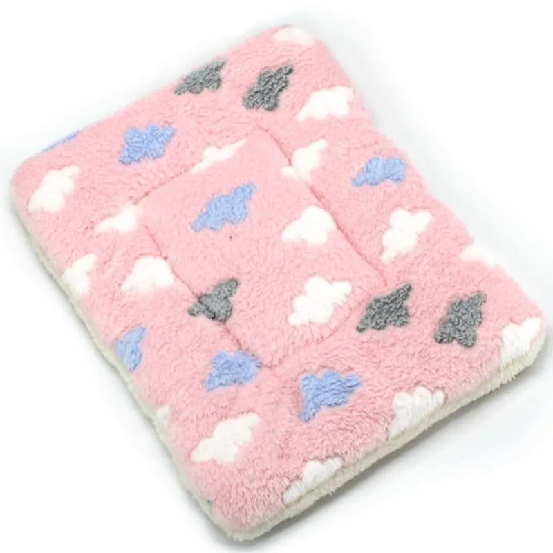 Plush Dog Cat Bed Soft Flannel Pet Blanket Pad Thickened Pet Bed Mat Pets Products Dog Bed For Small Large cat Dogs Carpet