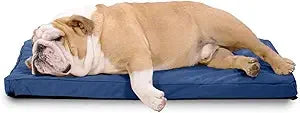 Tough Rip-Stop Orthopedic Dog Bed - Durable, Removable, Washable Cover, Kennel Pad Fits in Crate, Medium 35"x22", Light Gray Ve
