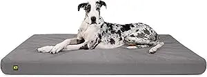 Tough Rip-Stop Orthopedic Rectangle Dog Bed Removable Washable Cover, Solid Orthopedic Foam for Size XXL Giant Big Dogs 68"x40"