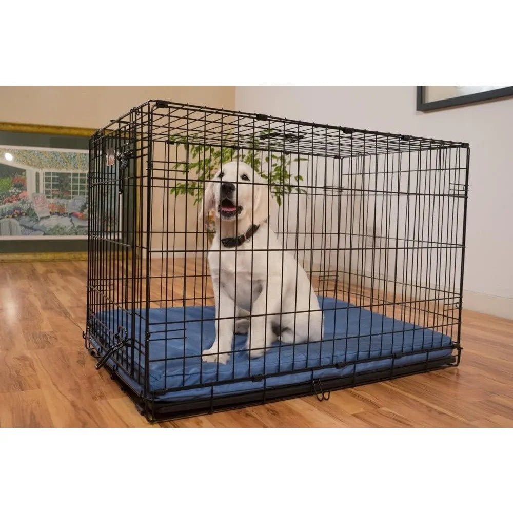 Tough Rip-Stop Orthopedic Dog Bed - Durable, Removable, Washable Cover, Kennel Pad Fits in Crate, Medium 35"x22", Light Gray Ve