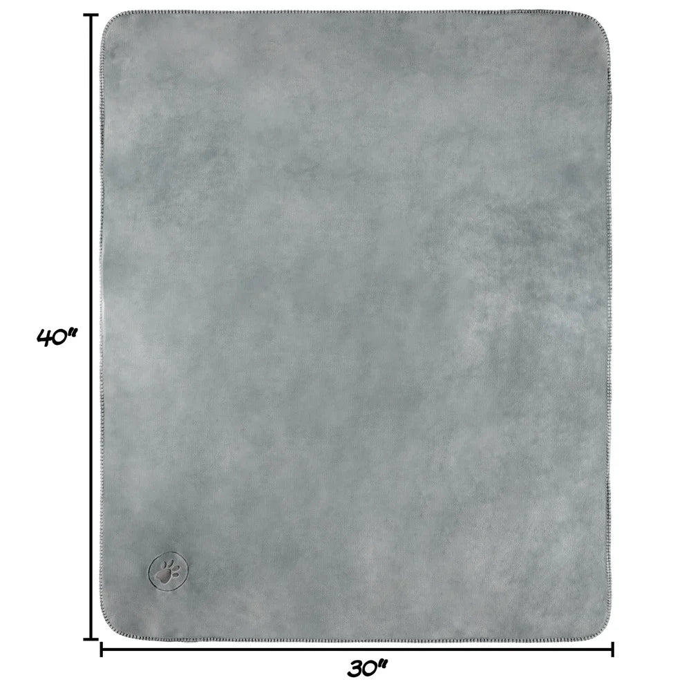 Reversible Waterproof Dog Blanket Soft Sherpa Fleece Machine Washable Pet Throw Blanket Couch Furniture Protection