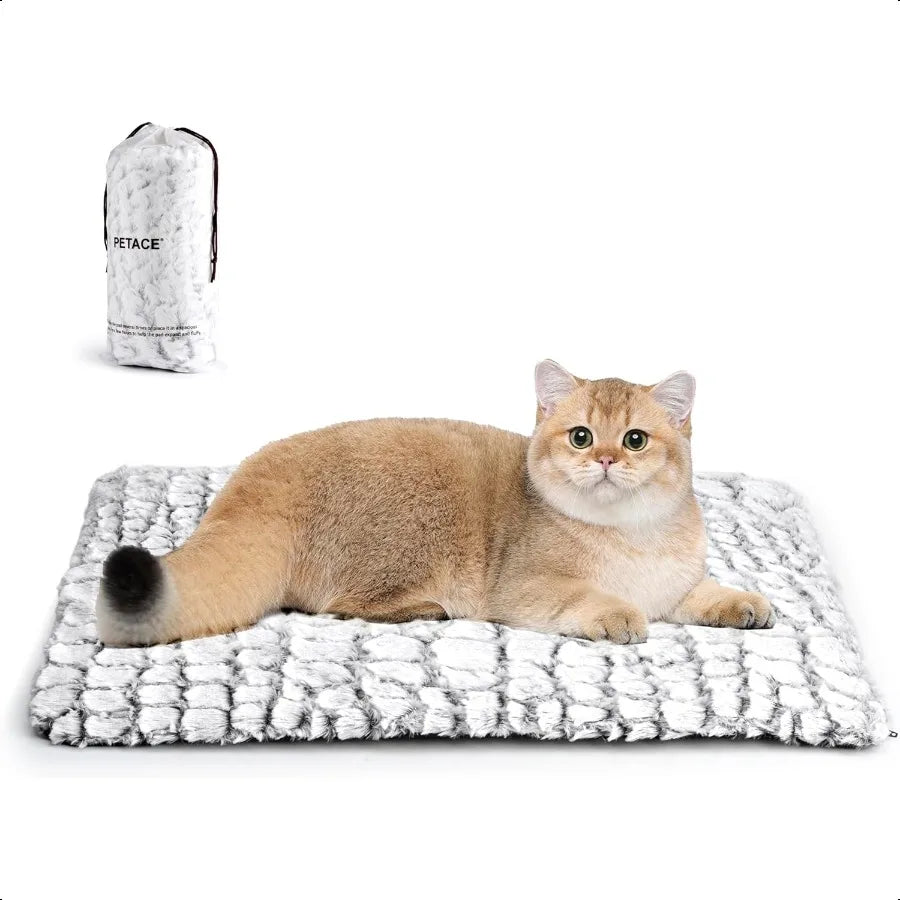 Self Warming Cat Bed 24 x 18 Ultra Soft Cat Dog Pet Heating Pad for Indoor Outdoor NonSlip Heated Cat Mat Thermal Blanket